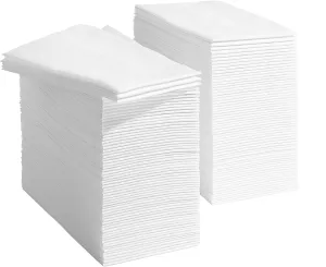200 Disposable Paper Hand Towels That Feel Like Linen Napkins - White,