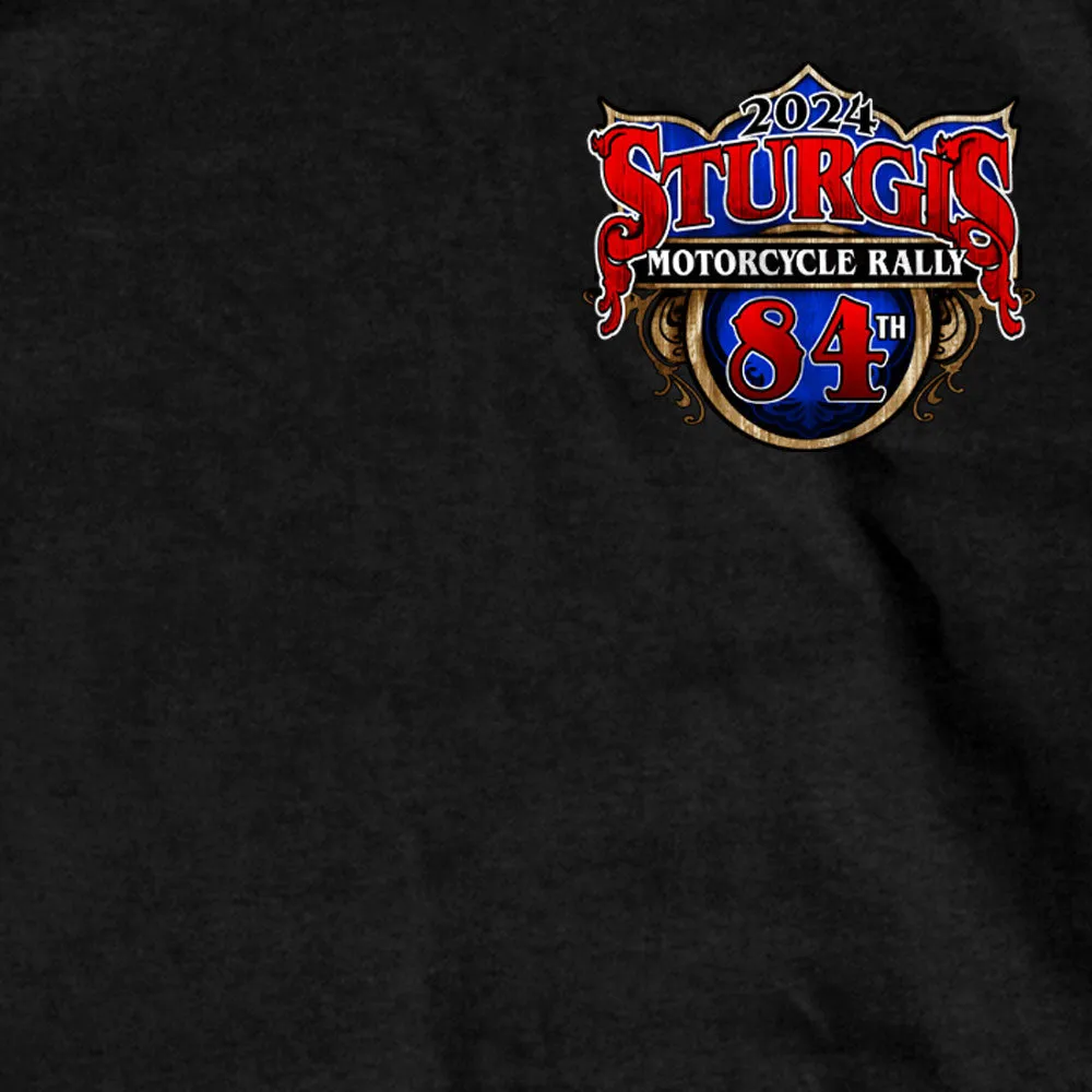 2024 Sturgis Buffalo Black Motorcycle Rally Tee Shirt SPB1114