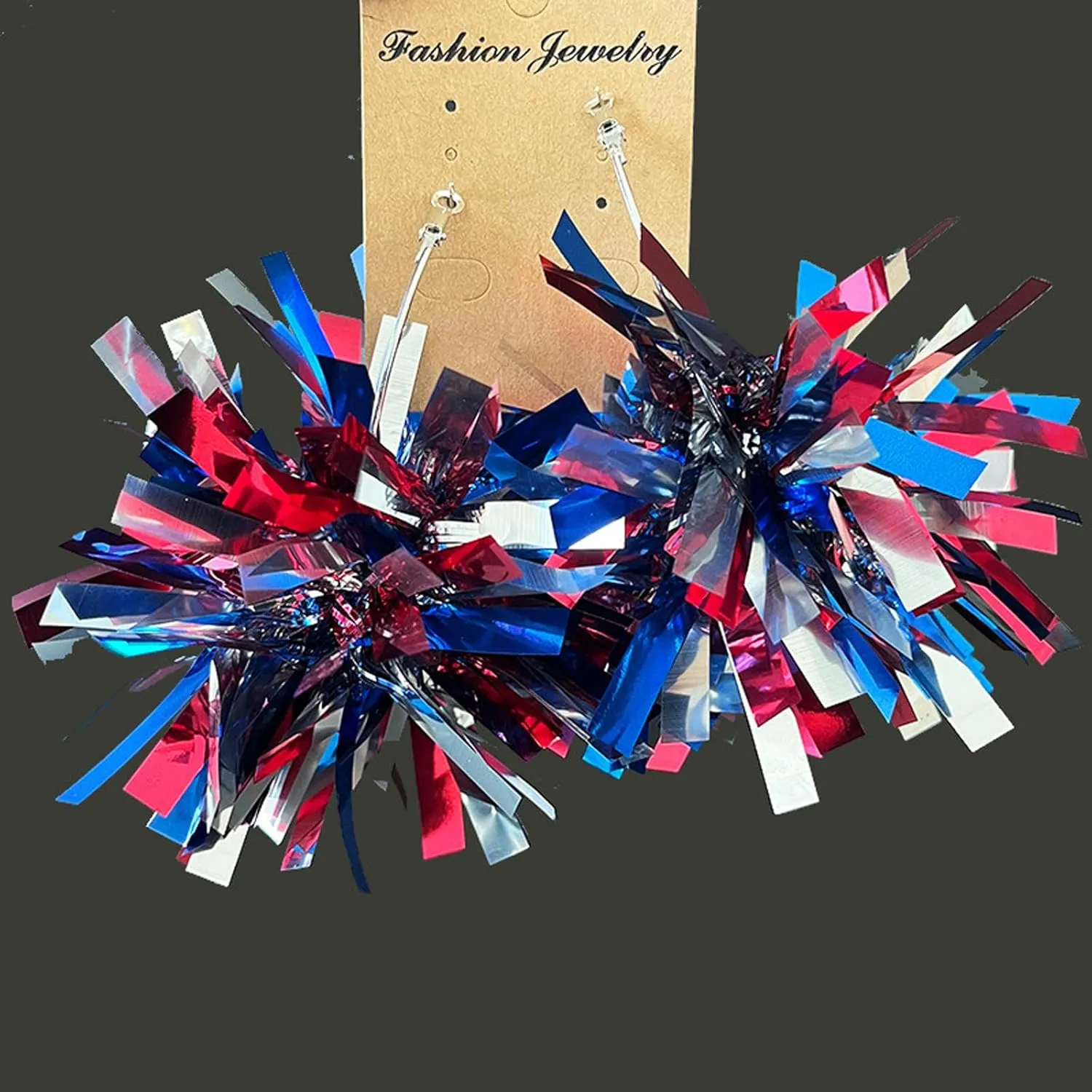 4th of July Earrings Accessories Independence Day Patriotic Earrings Red White and Blue USA Star Flag Dangle Drop Earring Jewelry 4th of July Shirts Outfits for Women