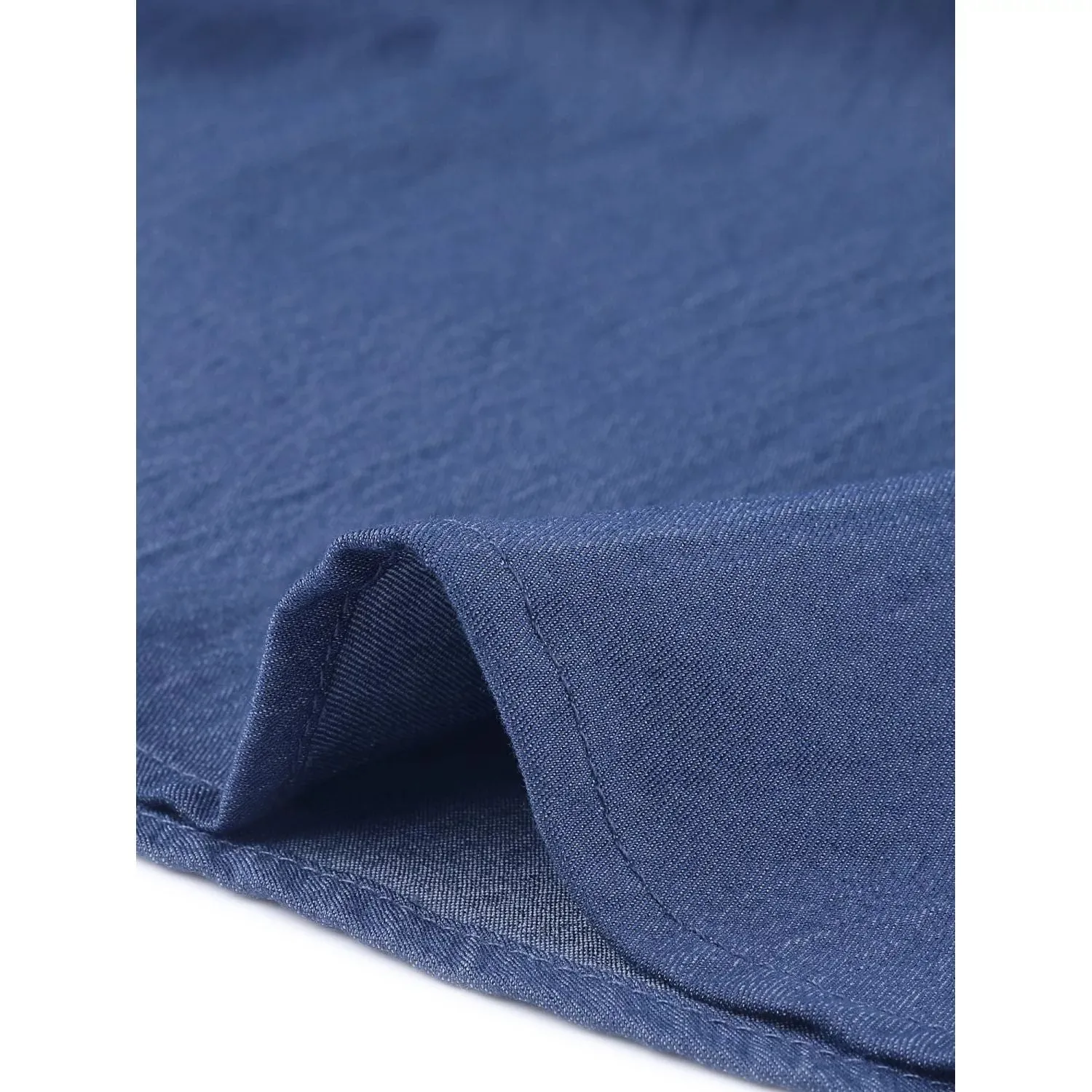 Agnes Orinda Women's Plus Size Long Sleeve Denim Shirt