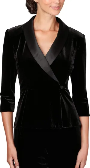 Alex Evenings Women's Velvet Blouse Top (Multiple Styles Petite and Regular Sizes)