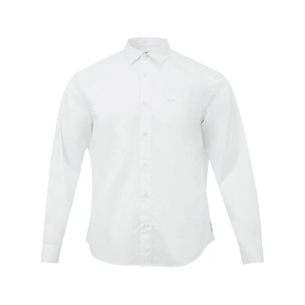Armani Exchange Elegant White Cotton Shirt for Men