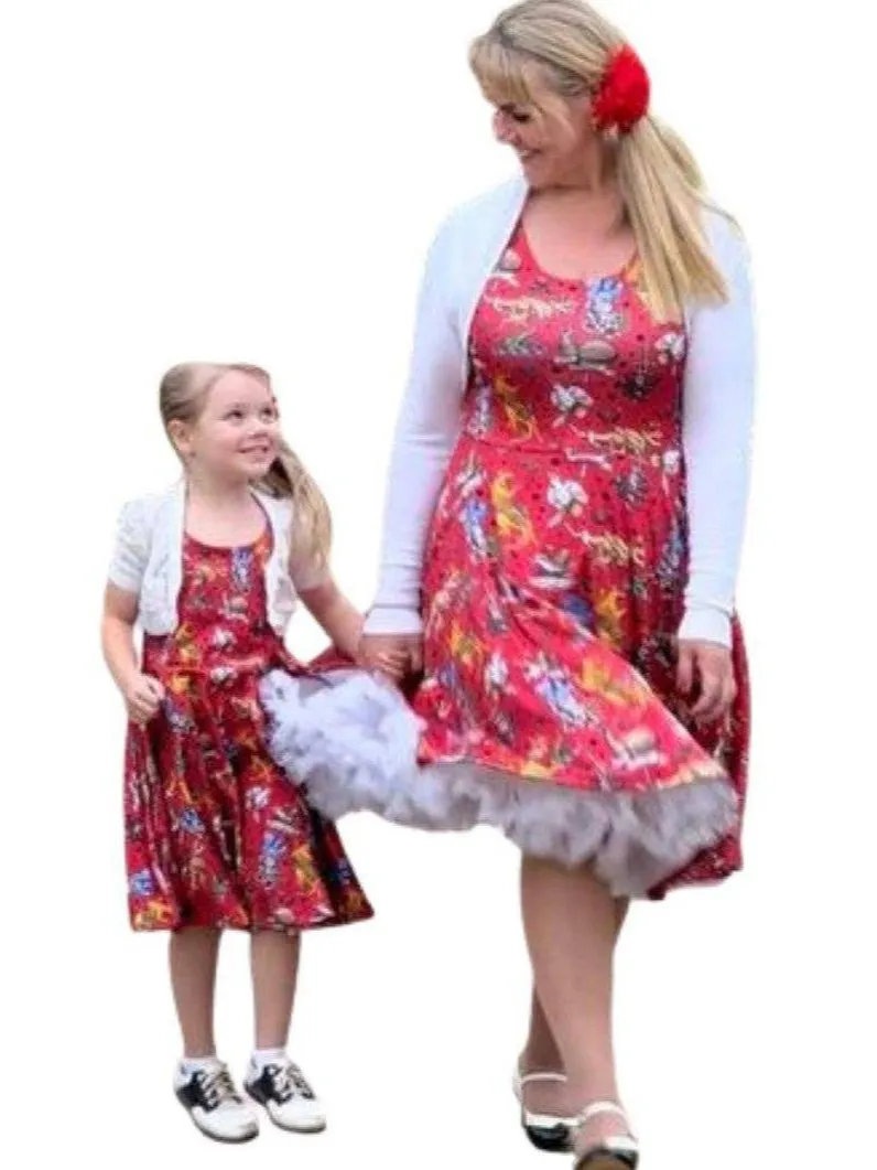 Aussie Fauna Knee Length Skater Dress With Pockets