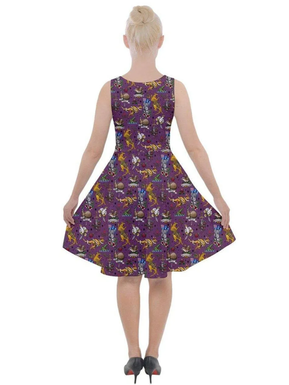 Aussie Fauna Knee Length Skater Dress With Pockets