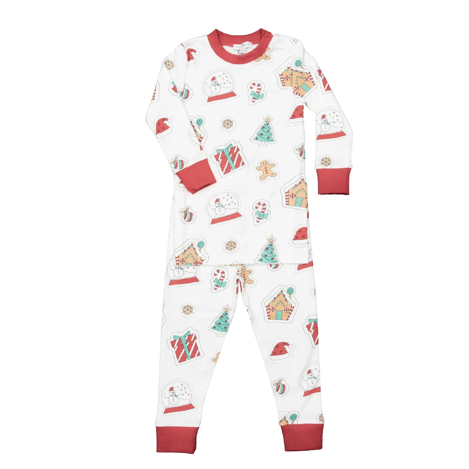 Baby Noomie 2 Piece Long Sleeve PJ Set - Holiday Patches