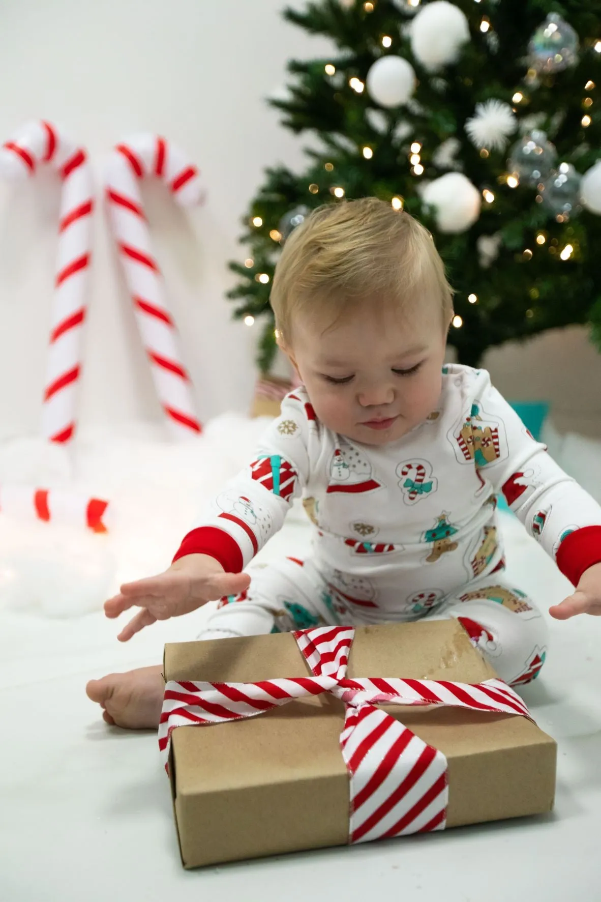 Baby Noomie 2 Piece Long Sleeve PJ Set - Holiday Patches
