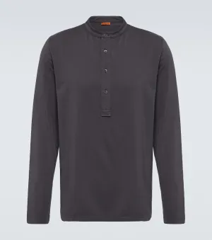 Barena Venezia cotton button-down T-shirt, blue