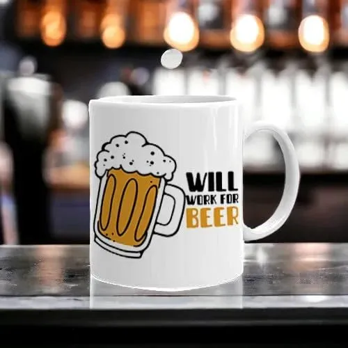 Beer Friends Forever Printed Funny Quote Mug