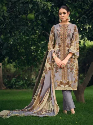 Belliza Pakistani Print Unstitched Women Cotton Salwar Suits Set