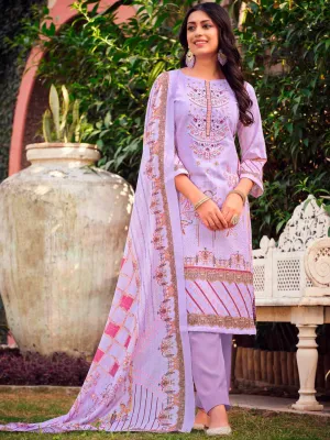 Belliza Unstitched Pakistani Print Cotton Suits with Embroidery