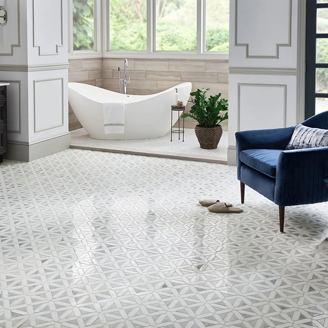 Bianco Dolomite Geometrica - Stone Tile