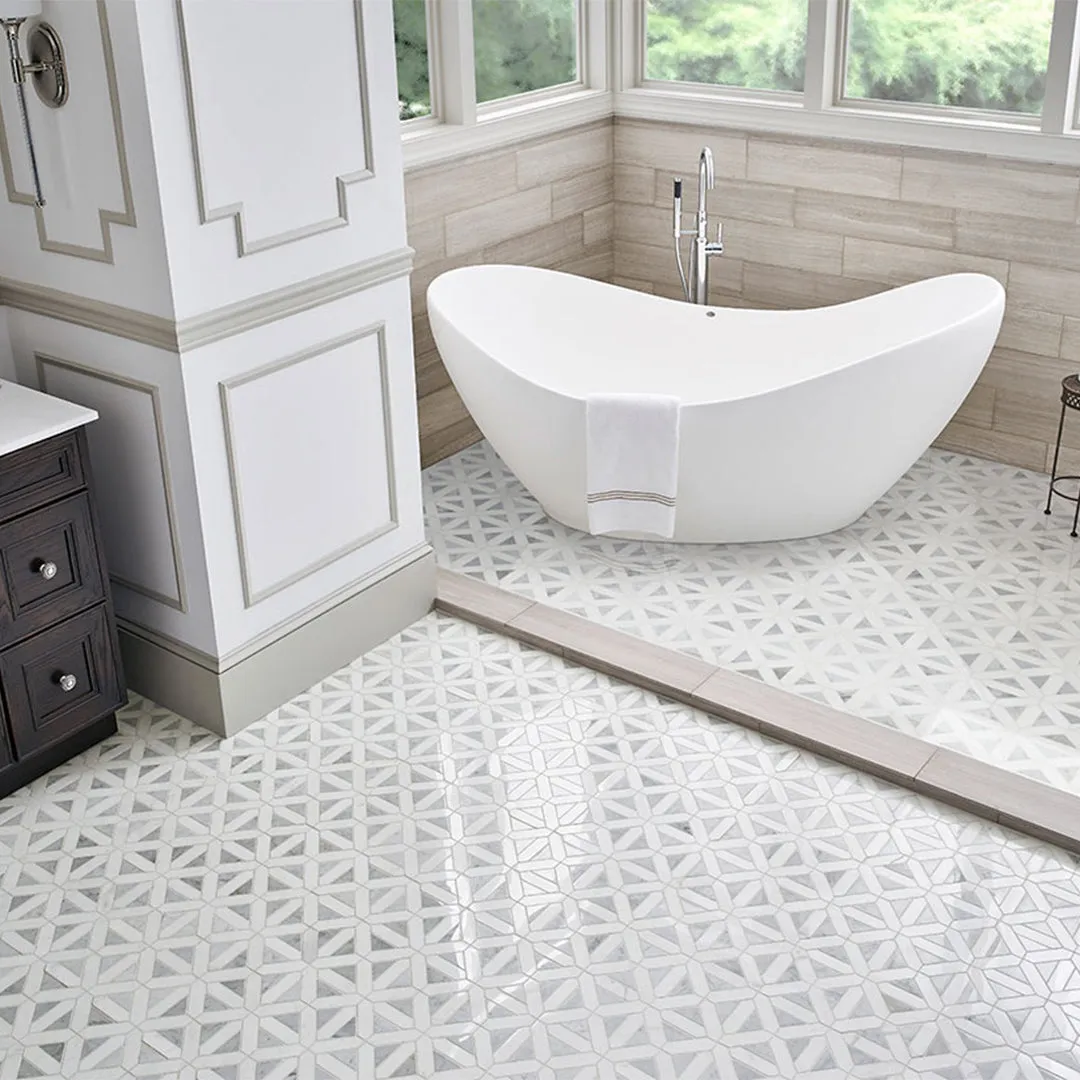 Bianco Dolomite Geometrica - Stone Tile