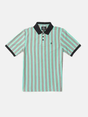 Big Boys Striker Stone Polo Short Sleeve Shirt - Moonbeam