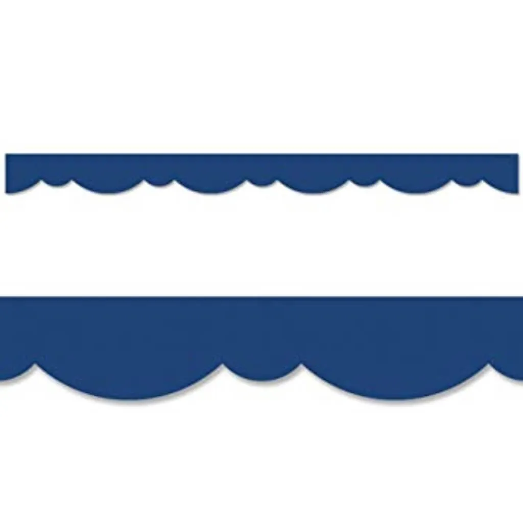 Blue Stylish Scallops Border