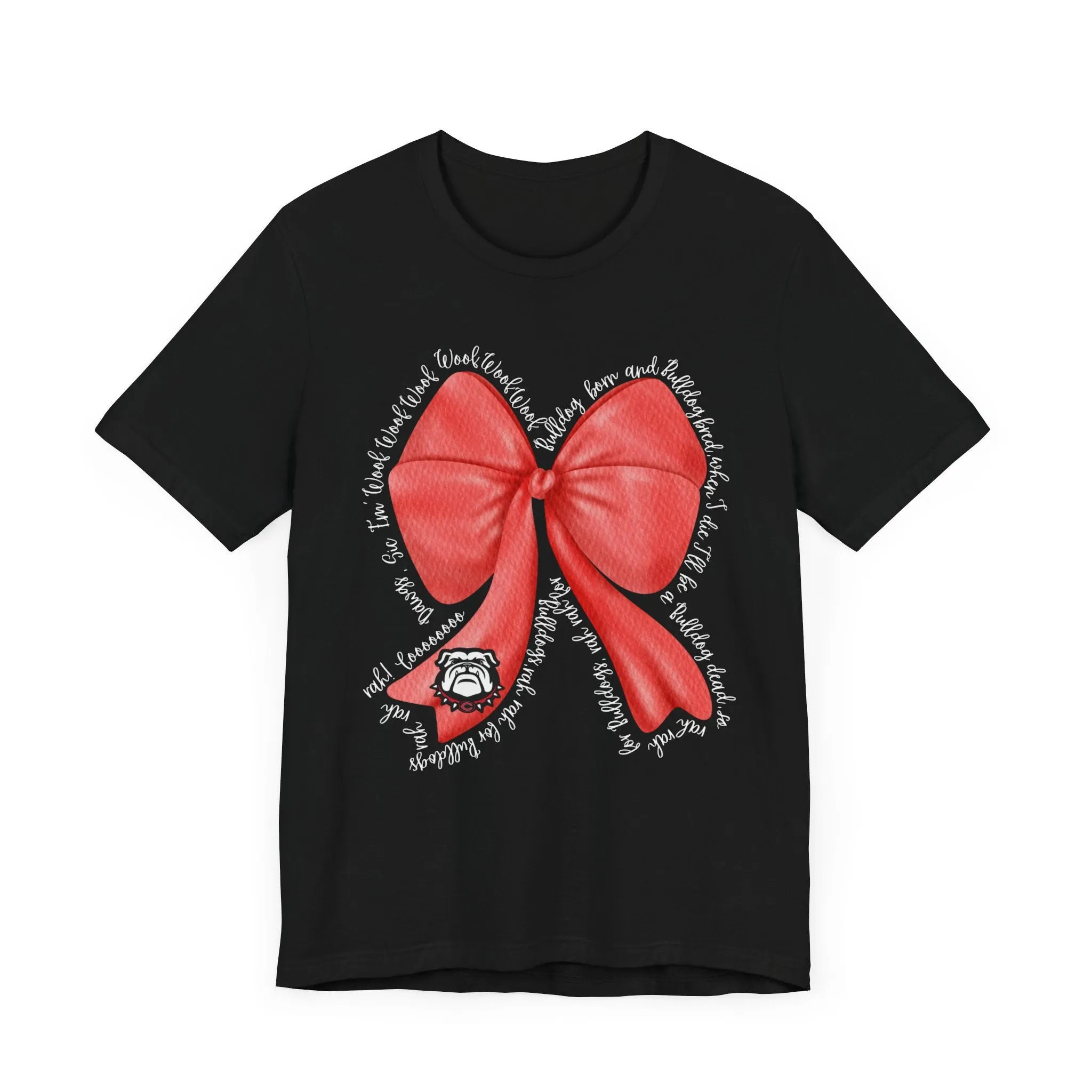 Bulldog Born Bow Unisex Jersey Short Sleeve Tee