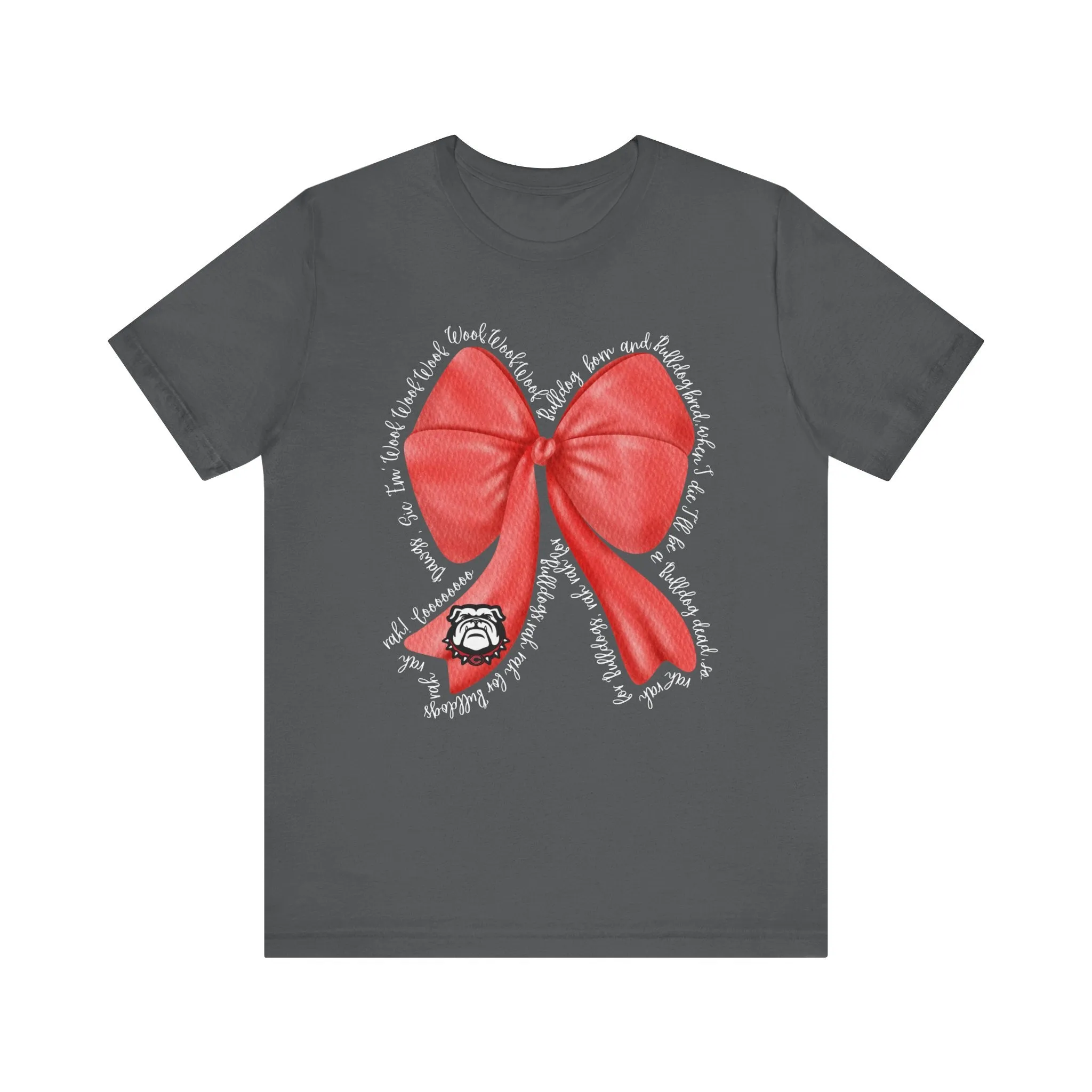 Bulldog Born Bow Unisex Jersey Short Sleeve Tee