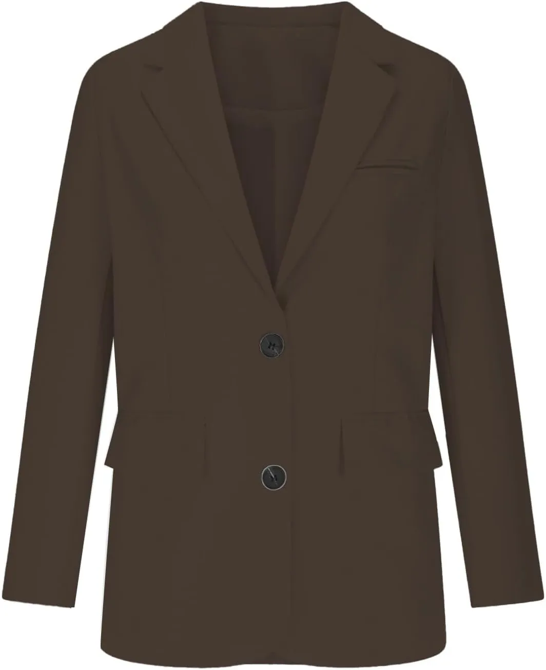Business Casual Suit Jackets for Women Lapel Collar Work Office Blazer Jacket Lightweight Open Front Button Cardigan
