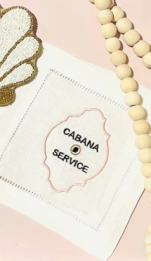 Cabana Service Embroidered Cocktail Napkins