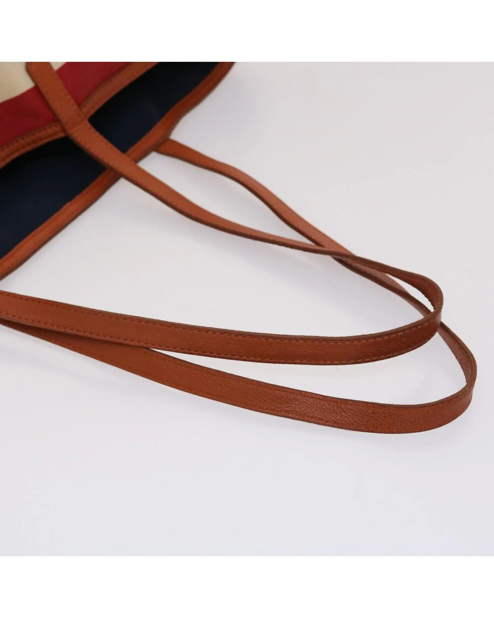 Canvas Tote Bag with Red and White Accents