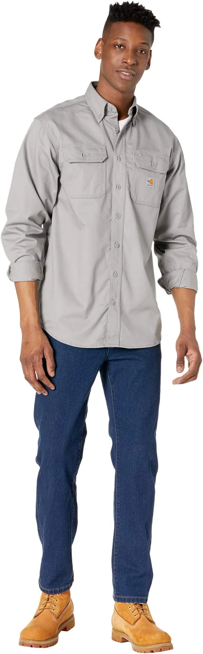 Carhartt Fire Resistant (FR) Twill Dress Shirt, Gray