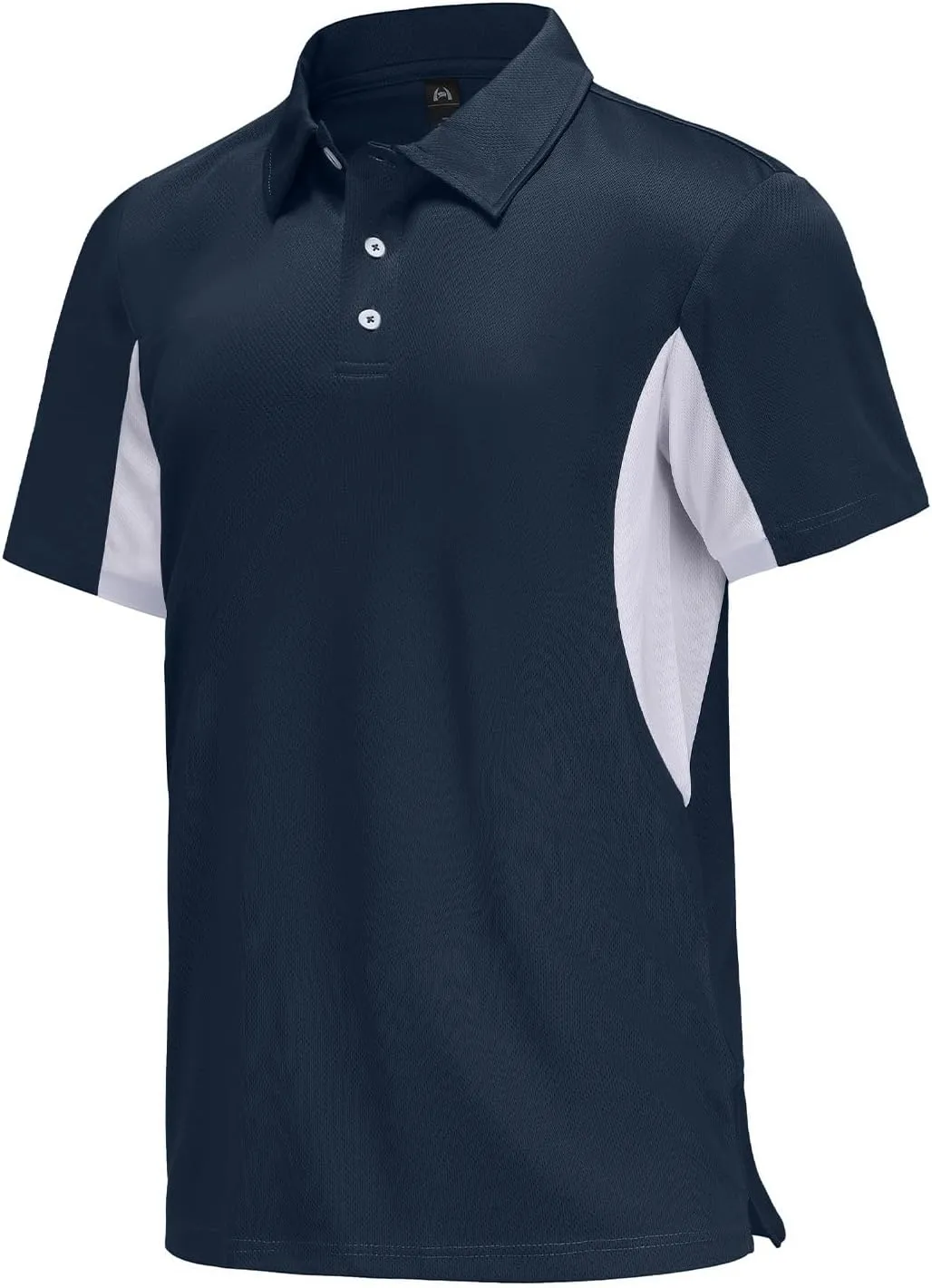 Corna Men's Short Sleeve Polo Shirts L-5XL, UPF 50  Moisture Wicking Casual Performance Dry Fit Golf Shirts