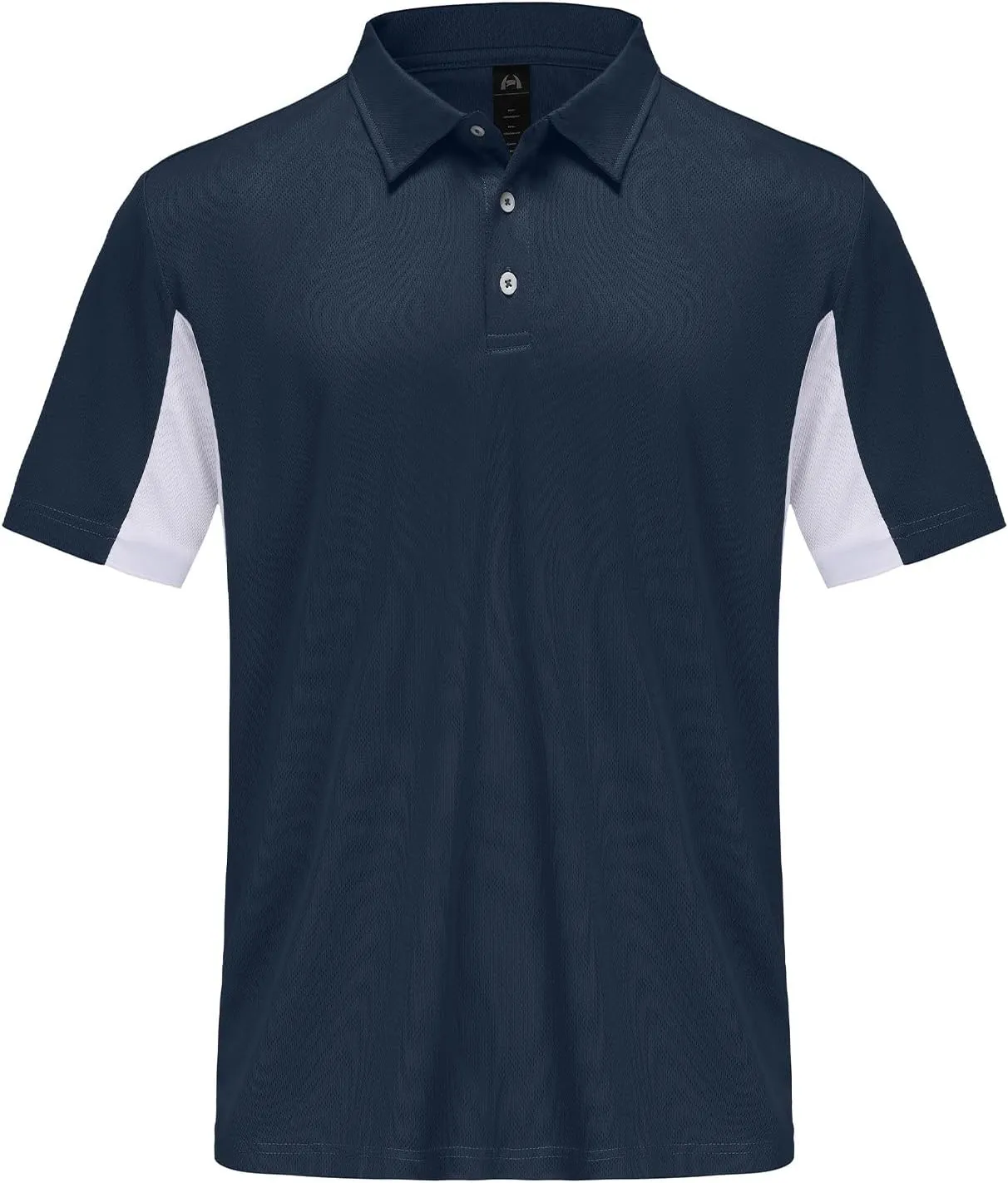 Corna Men's Short Sleeve Polo Shirts L-5XL, UPF 50  Moisture Wicking Casual Performance Dry Fit Golf Shirts