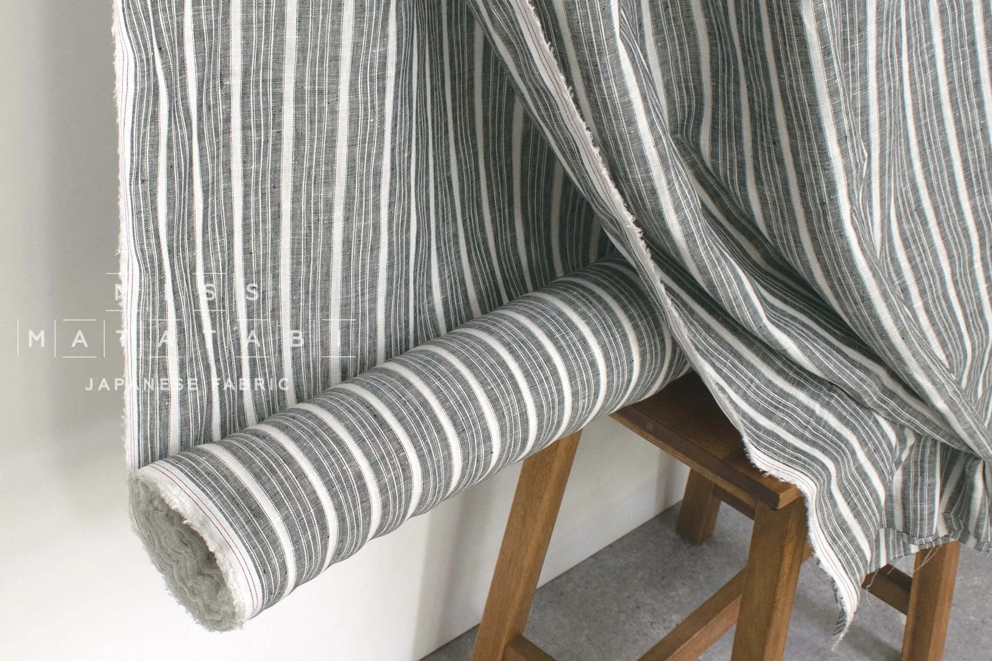DEADSTOCK 100% Linen Stripes - 9003