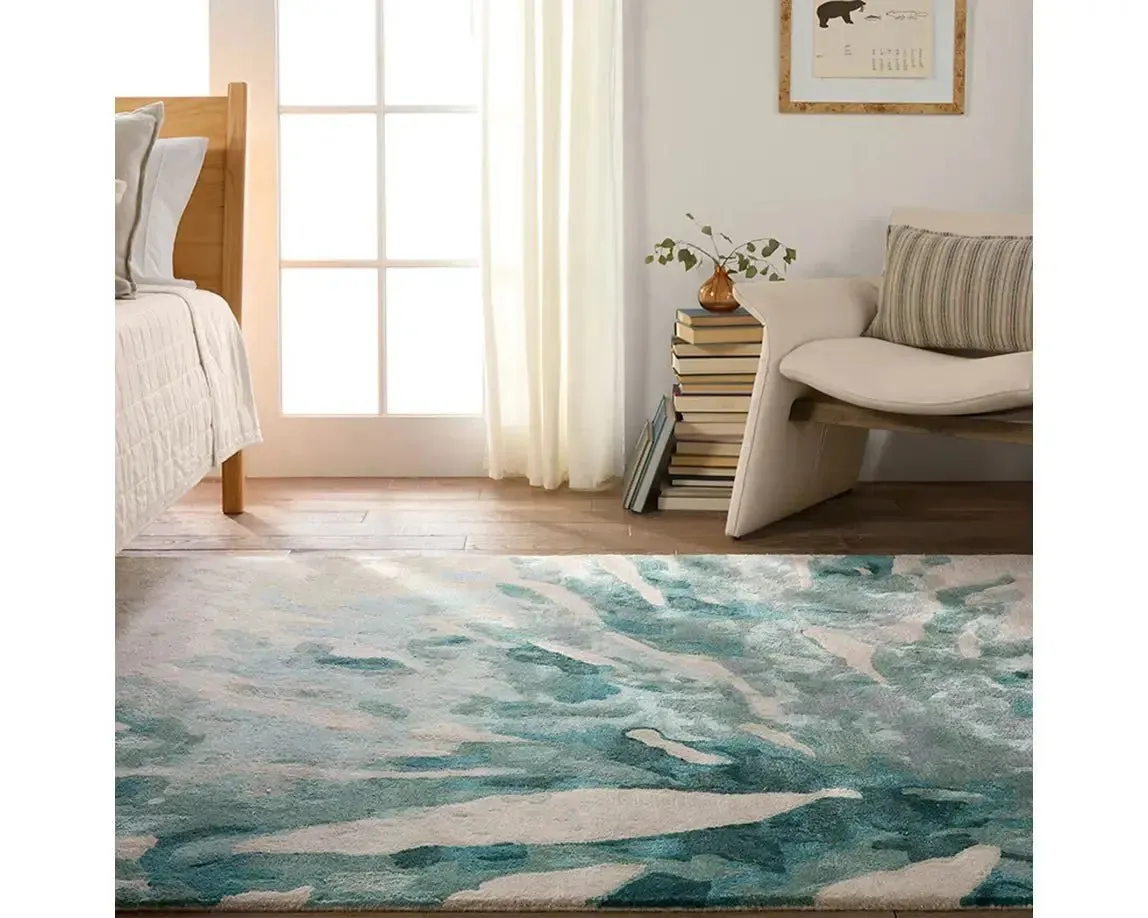 Delray DEL02 Green Rug Silver Pine Rug