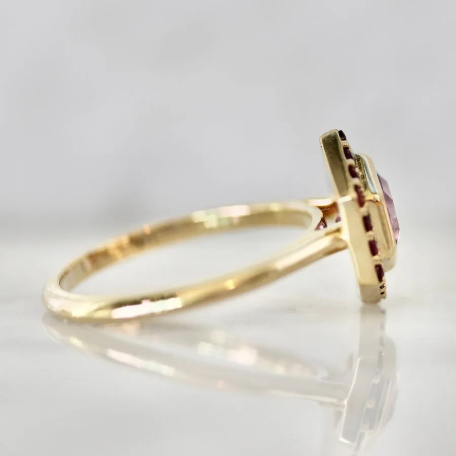 Diana Pink Hexagon Cut Sapphire Ring