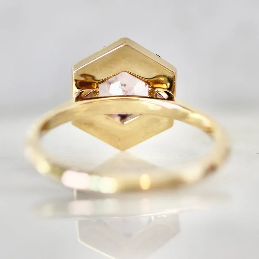Diana Pink Hexagon Cut Sapphire Ring