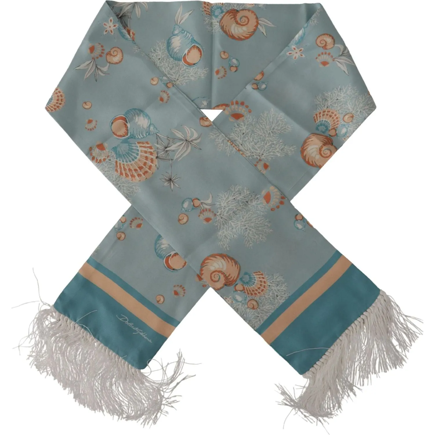 Dolce & Gabbana Elegant Silk Scarf with Shell Motif