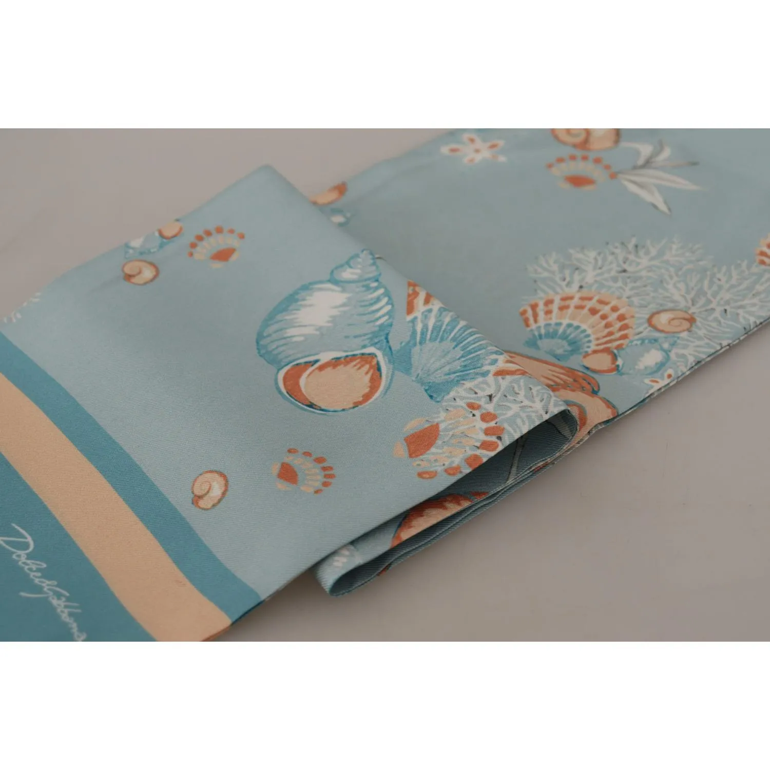 Dolce & Gabbana Elegant Silk Scarf with Shell Motif