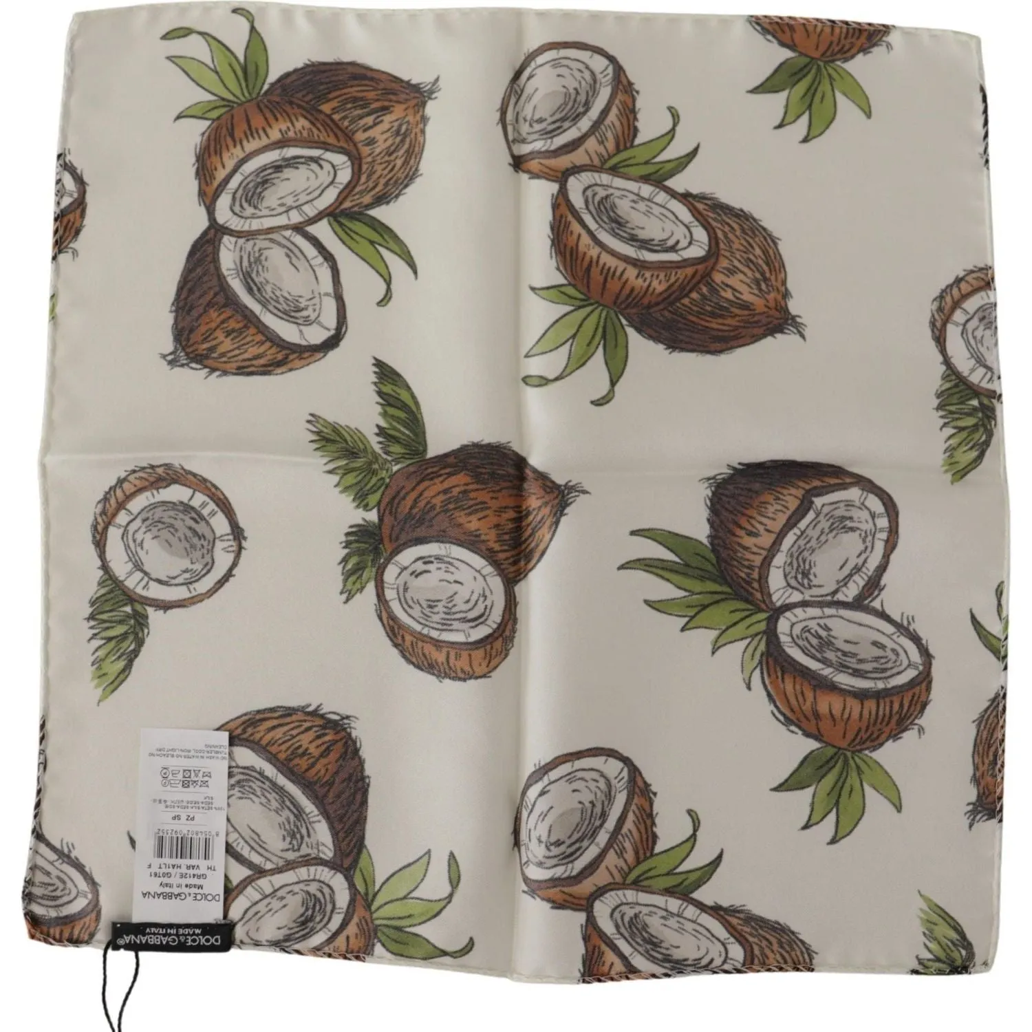 Dolce & Gabbana Elegant White Silk Handkerchief