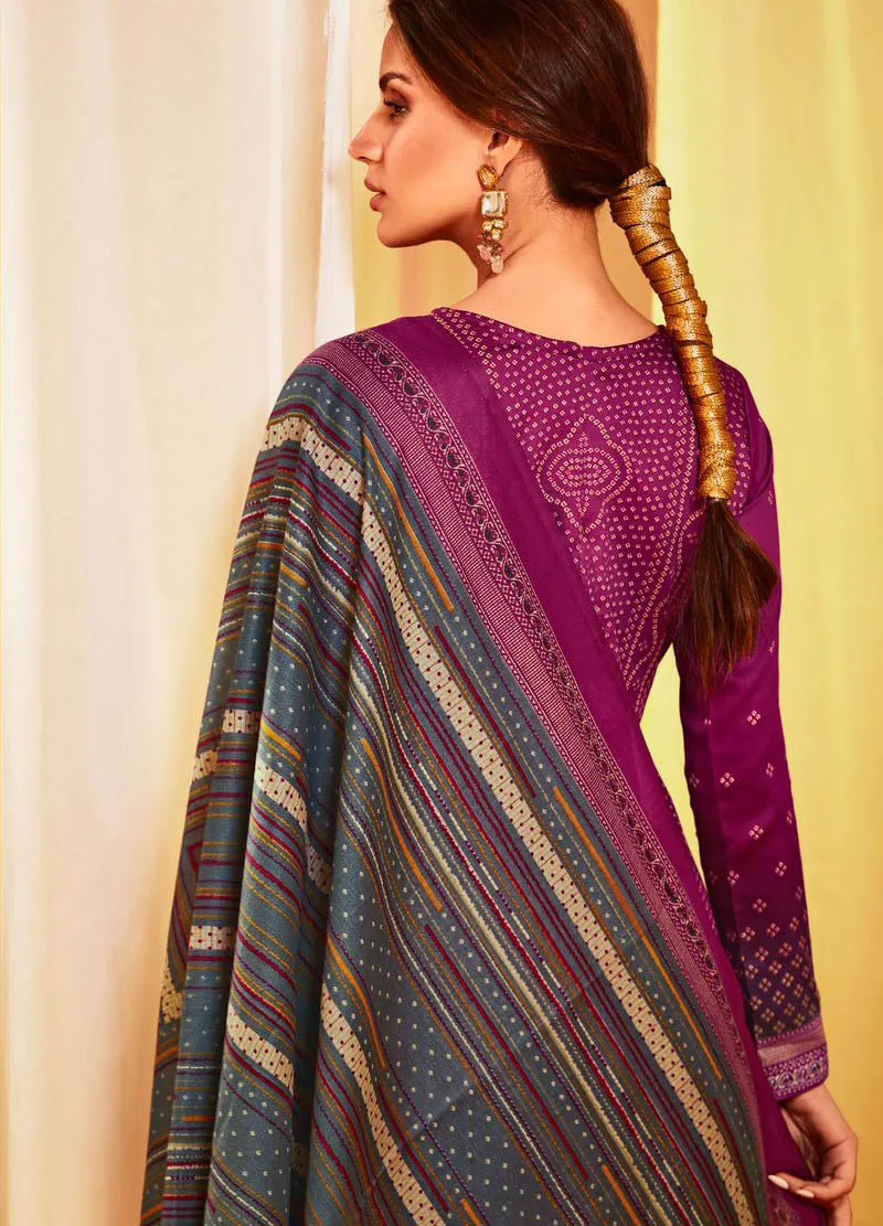 Embroidered Cotton Satin Unstitched Suit Set Pink