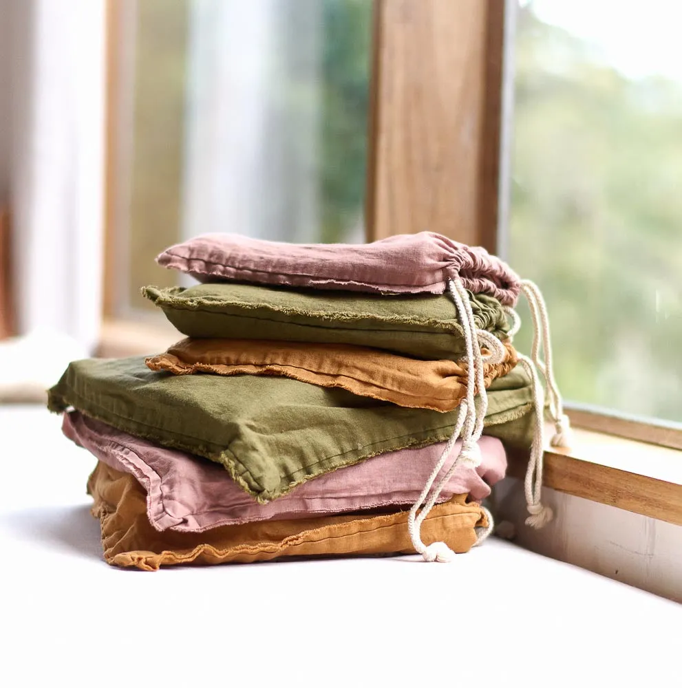 French Linen Duvet Cover - Olive