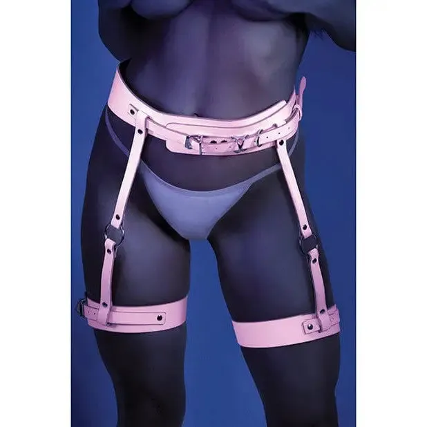 Glow 'Strapped In' Glow In The Dark Leg Harness by Fantasy Lingerie