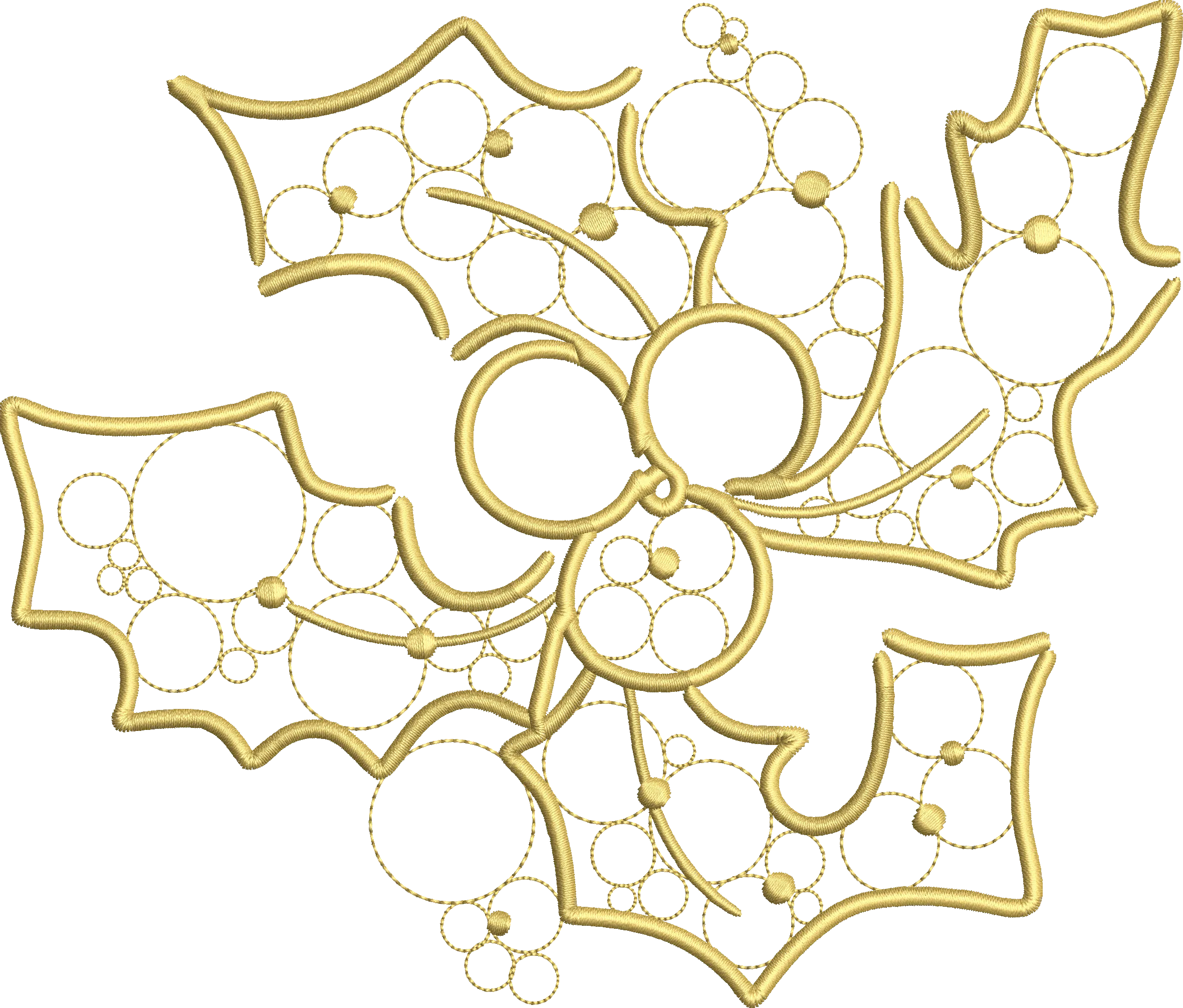 Golden  Holly Christmas Design