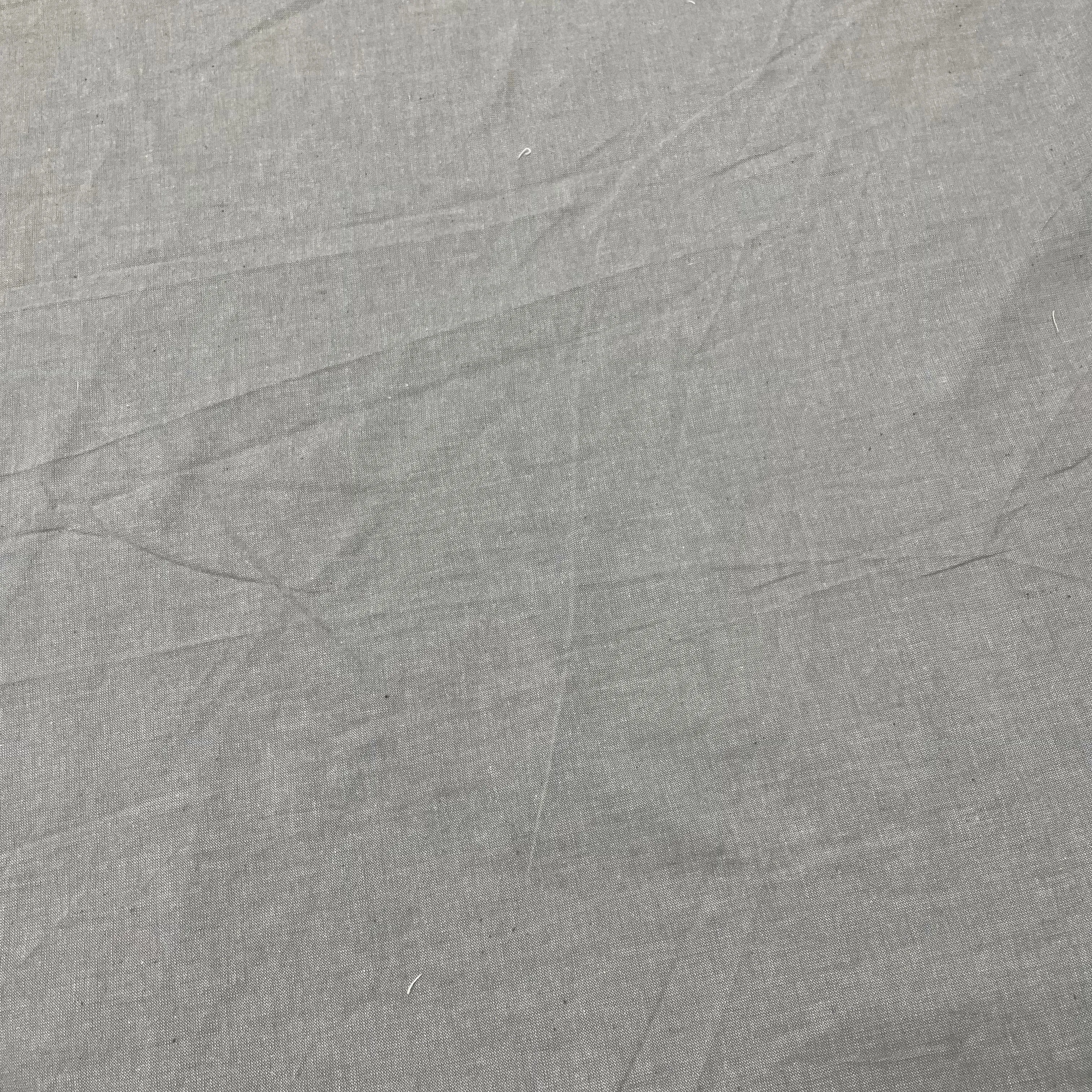 Grey Solid Chambray Cotton Fabric ,60 in