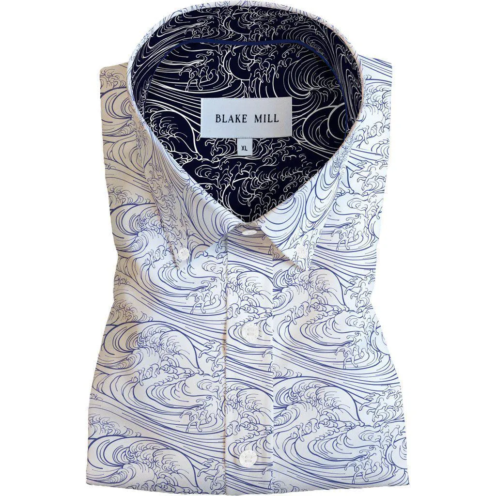 Hokusai Wave Button-Down Shirt