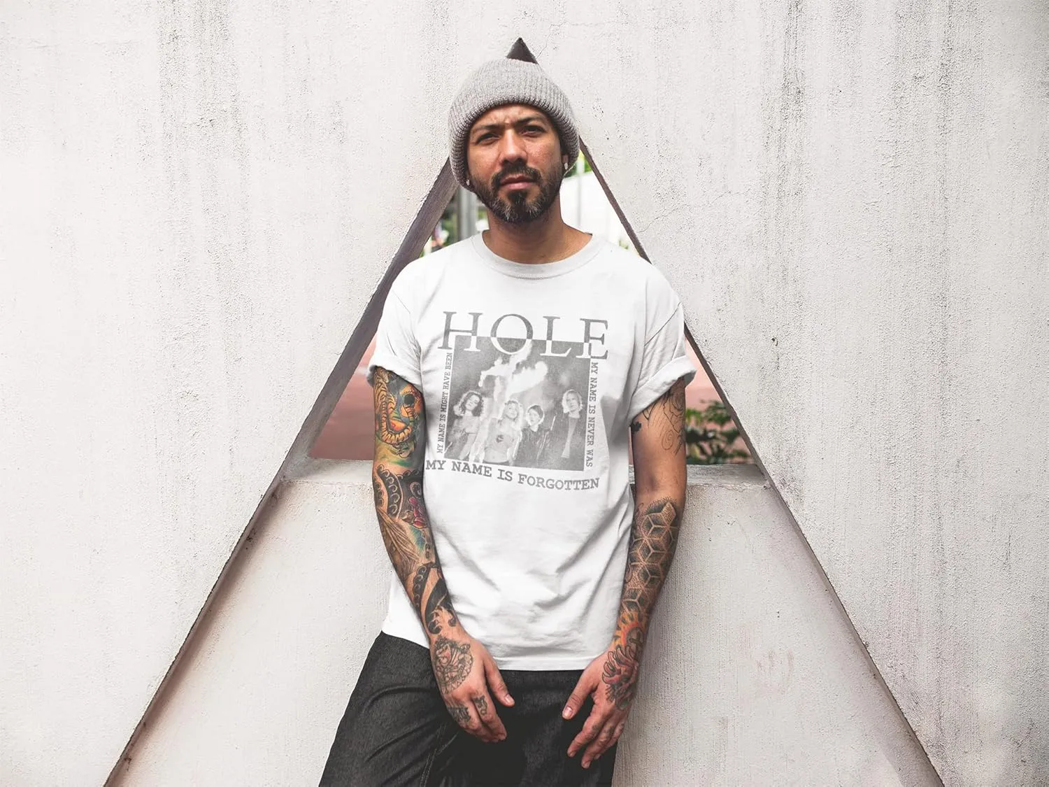 Hole Music T Shirt Celebrity Skin Album Cover Adult White Short Sleeve T Shirts Vintage Style Graphic Tee