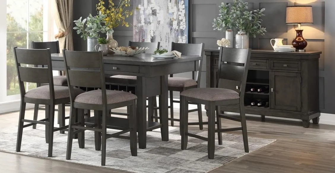 Homelegance Baresford Counter Height Table in Gray 5674-36*