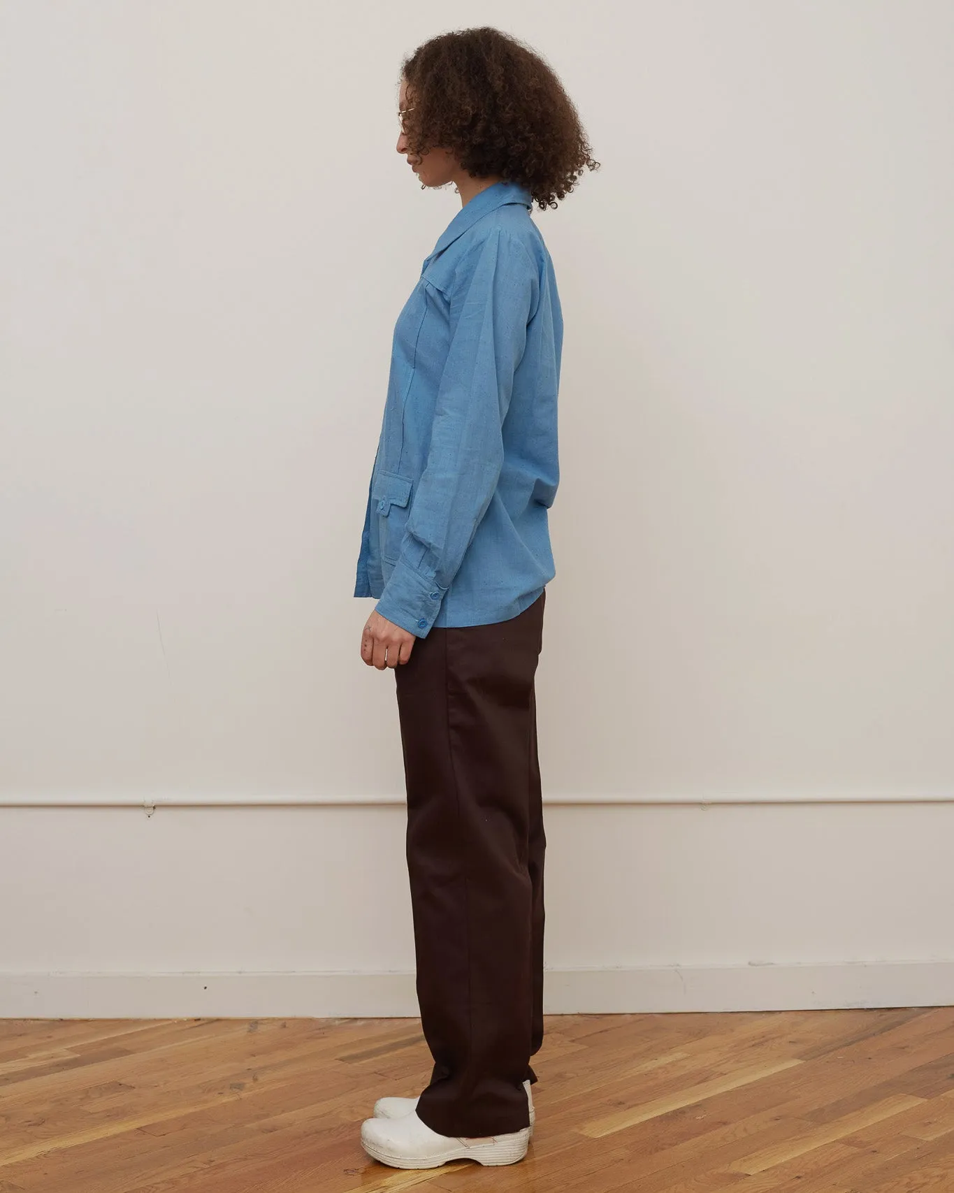Indian Cotton Shirts Jacket / Blue