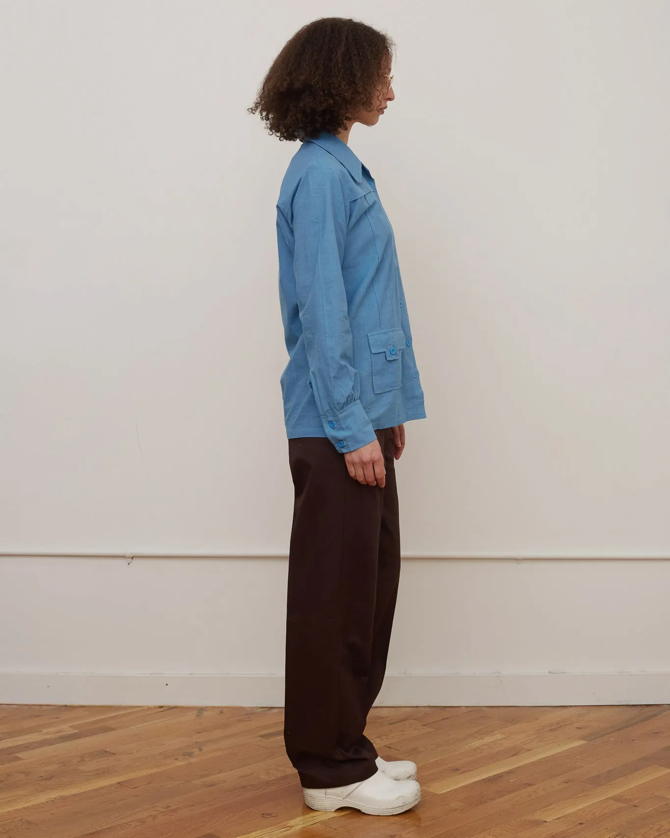 Indian Cotton Shirts Jacket / Blue