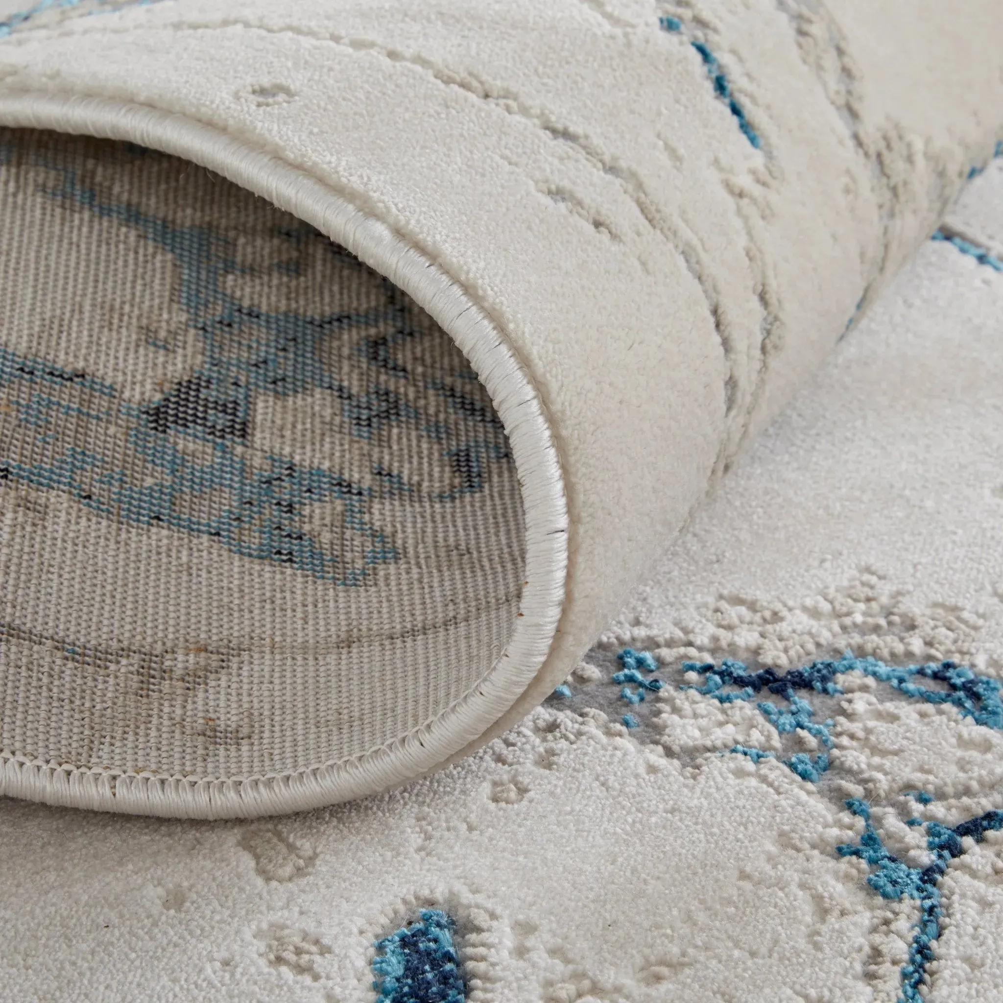 Indio IND39GWF Ivory/Blue Rug