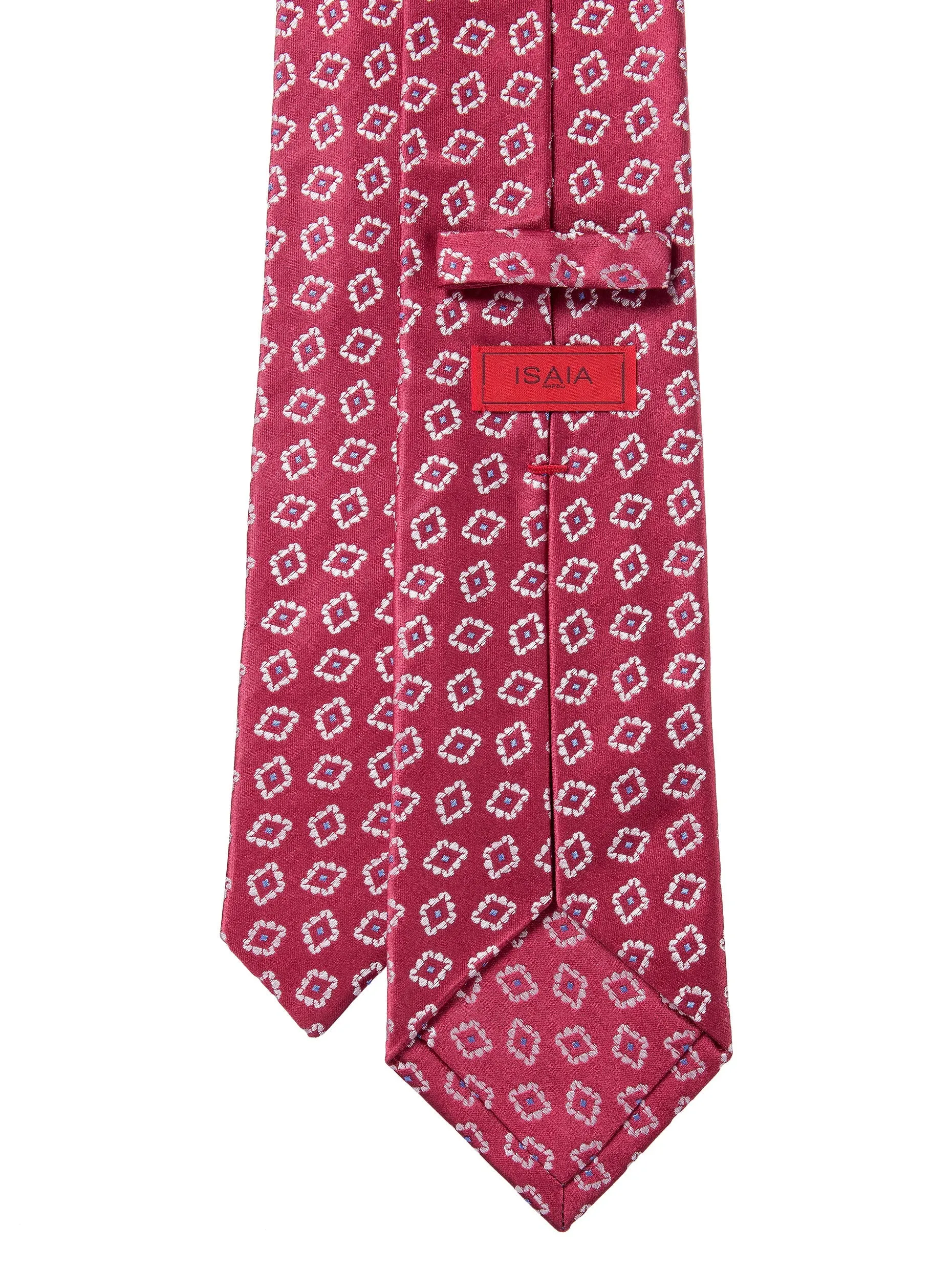 ISAIA Red Geometric Tie