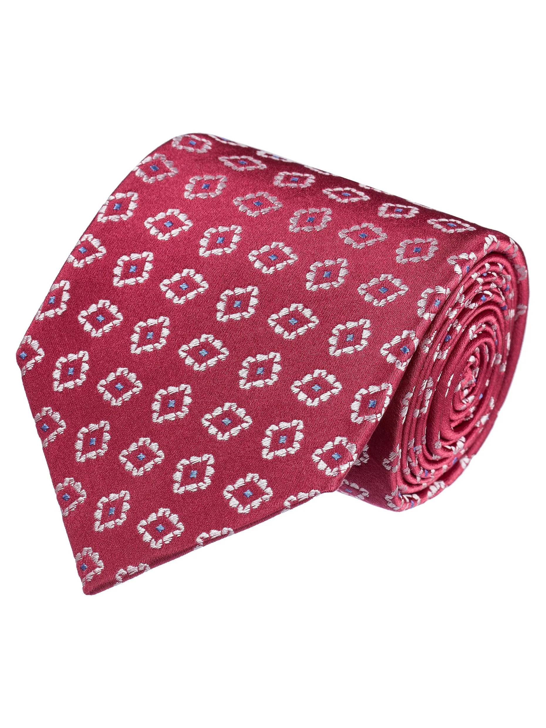 ISAIA Red Geometric Tie