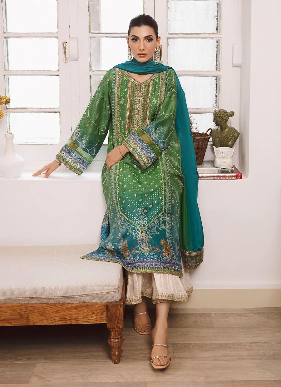Izma Ombre Shirt And Dupatta