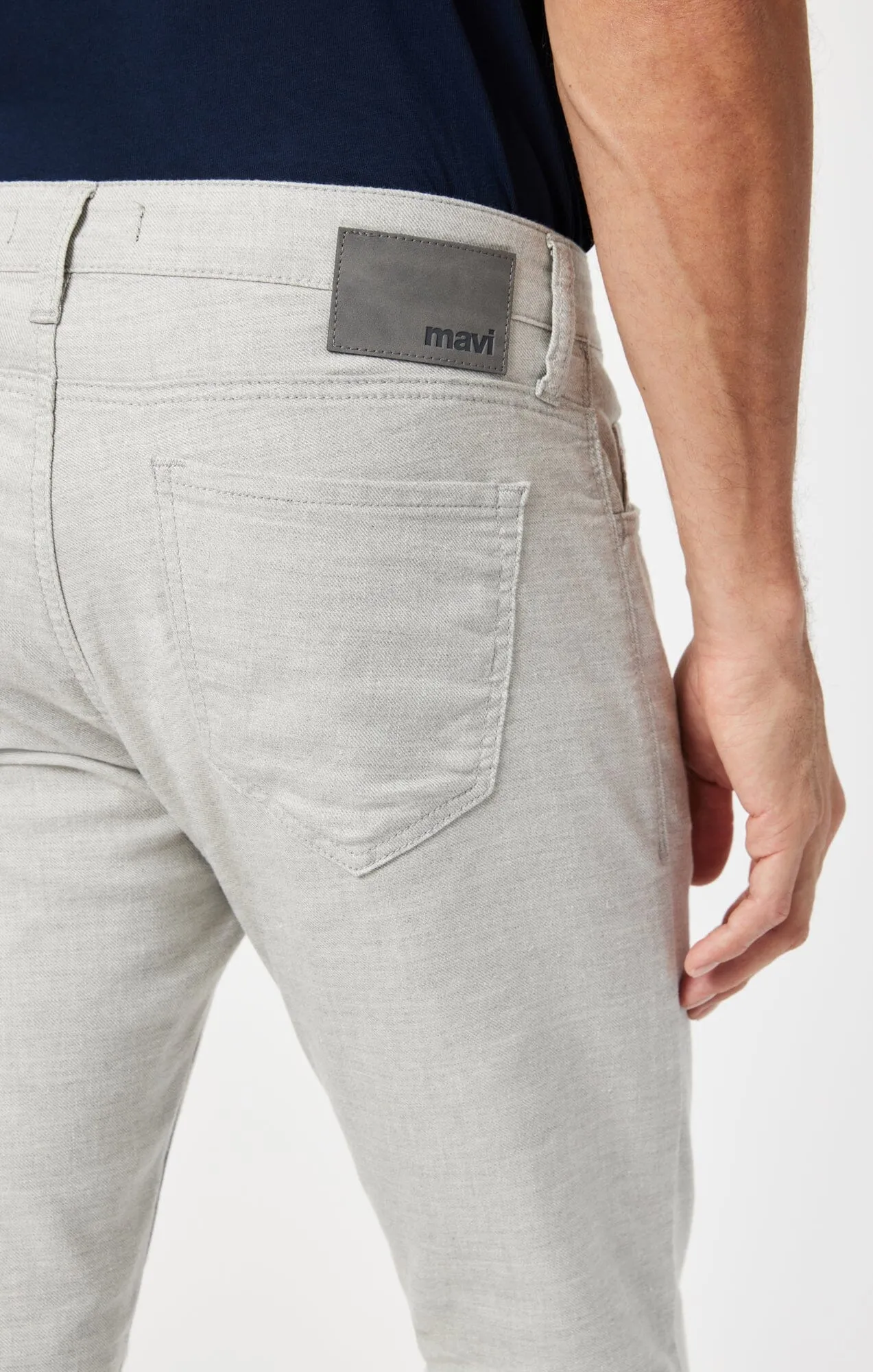JAKE SLIM LEG IN LIGHT GREY LINEN