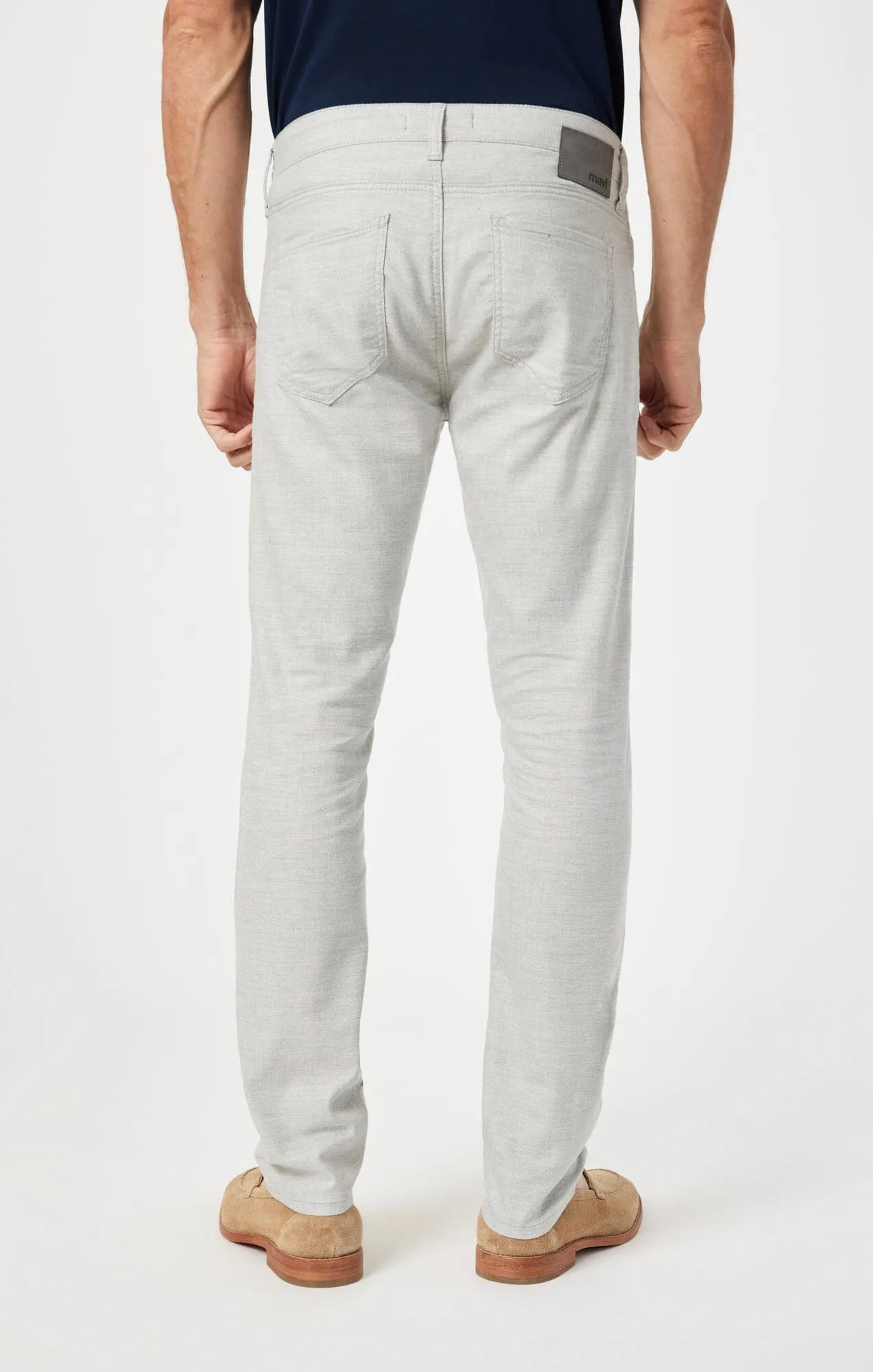 JAKE SLIM LEG IN LIGHT GREY LINEN