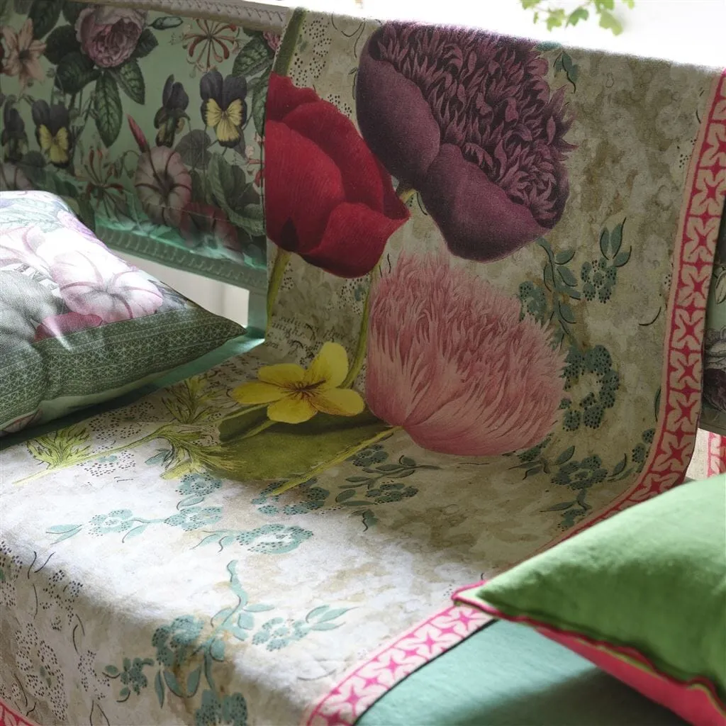 John Derian Poppy Study Violet Throw